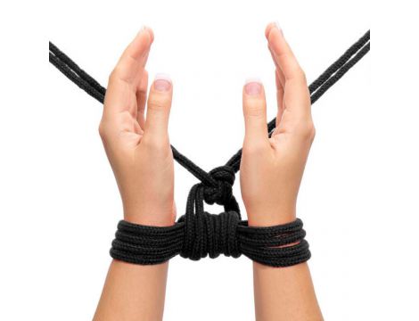 Czarna lina do podwiązywania rąk i nóg BDSM 10 m - 2