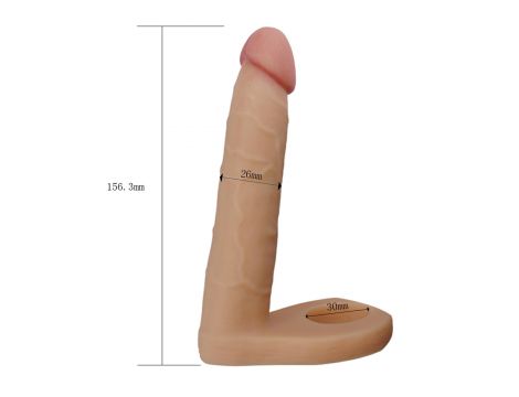 Analne gumowe dildo penis z otworem na penisa 16cm - 6