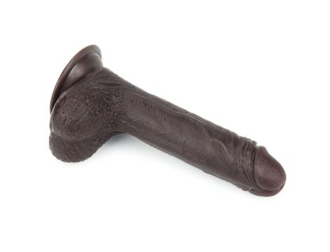 Czarny gruby penis z przyssawka żylaste dildo - 9
