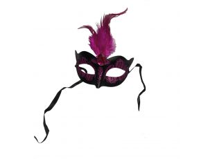 Maska wenecka BDSM przebranie fetysz sex fioletowa
