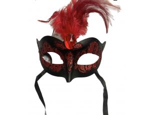 Maska wenecka BDSM przebranie fetysz sex czerwona