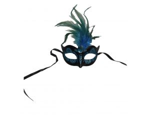 Maska wenecka BDSM przebranie fetysz sex niebieska