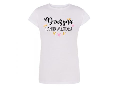 Biała koszulka damska  "Drużyna Panny Mlodej" M