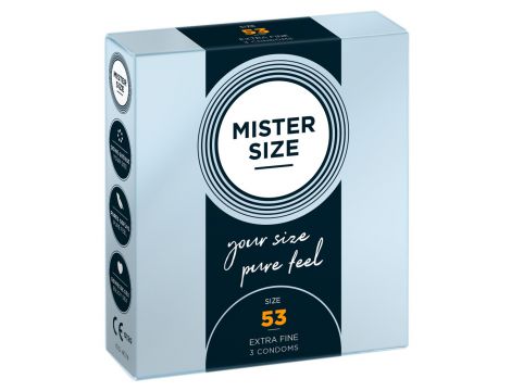 Dopasowane prezerwatywy mister size 53 mm 3szt - 2