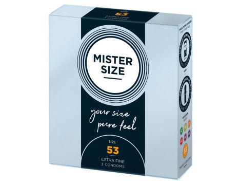 Dopasowane prezerwatywy mister size 53 mm 3szt - 3