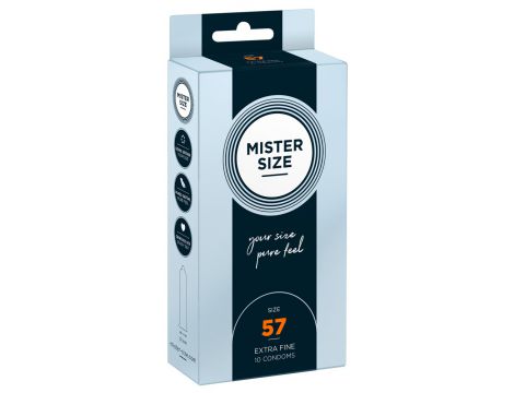 Dopasowane prezerwatywy mister size 57 mm 10szt - 2