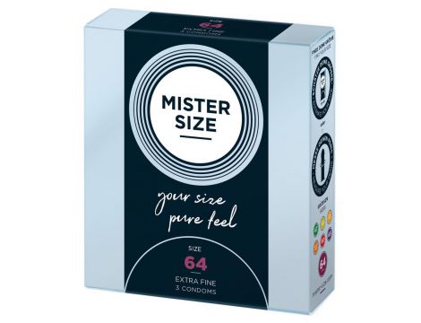 Mister Size 64mm pack of 3 - 4