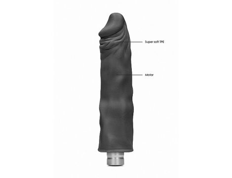 10" / 25 cm Realistic Vibrating Dildo - Black - 4