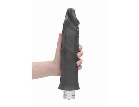 10" / 25 cm Realistic Vibrating Dildo - Black - 7