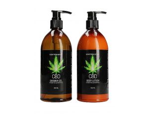 CBD - Bath and Shower - Luxe Care set - Green Tea Hemp Oil