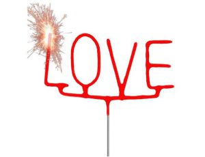 New Years Sparklers Love Star - 1pc